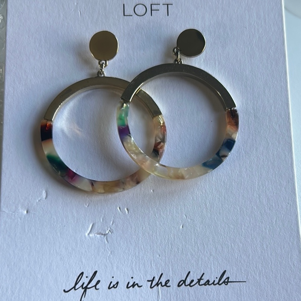 LOFT Colorful Hoop Earrings